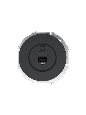 Розетка компьютерная СП OSEN RJ45 кат.6 механизм черн. бархат LEZARD 743-4288-140