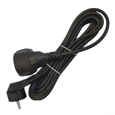 Удлинитель-шнур 1х5м с заземл. 16А IP20 ПВС 3х1 черн. DOMTOK 2359