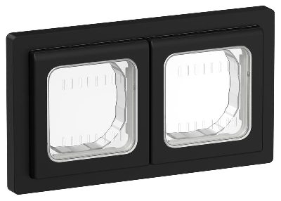 Рамка 2-м СП FLITE Рпро-2-55-ФлЧ IP55 черн. IEK FI-M20-32-55-K02