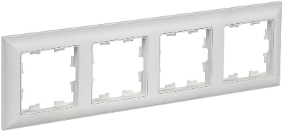 Рамка 4-м BRITE РУ-4-БрАБ арктич. бел./бел. IEK BR-M42-12-K91