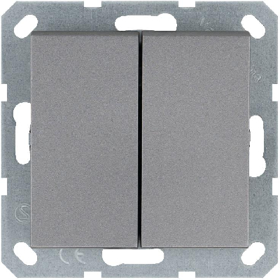 Выключатель 2-кл. 10А IP20 механизм алюм. Jasmart G3023S