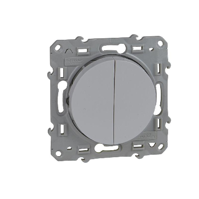 Механизм выключателя 2-кл. СП Odace 10А IP21 с функц. подсветки бел. SchE S52R211