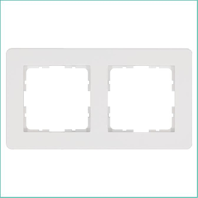 Рамка 2-м G-Flex бел. глянцевый Jasmart G1102W