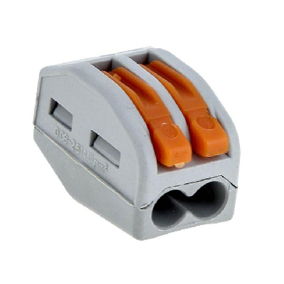 Клемма СМК-412 с рычагом 2 отверстия 0.08-2.5кв.мм (уп.2шт) PROxima EKF plc-smk-412r