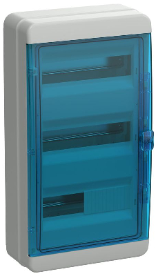 Корпус КМПн-36 TEKFOR IP65 син. прозр. дверь пластик. IEK TF5-KP72-N-36-65-K03-K07
