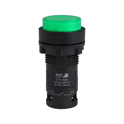 Кнопка с подсветкой OptiSignal Compact D22 С7-PL-M310 зел. 1НО 230В AC XB7NW33M1 КЭАЗ 362100