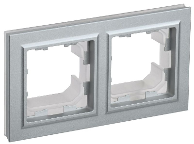 Рамка 2-м IP44 BRITE РУ-2-БрА-44 алюм. IEK BR-M22-44-K47