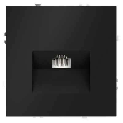 Розетка компьютерная 1-м СП S70 RJ45 кат.6 механизм черн. матов. Voltum VLS060108