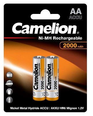 Аккумулятор R6 NI-MN 2000мА.ч BP-2 (блист.2шт) Camelion 3504