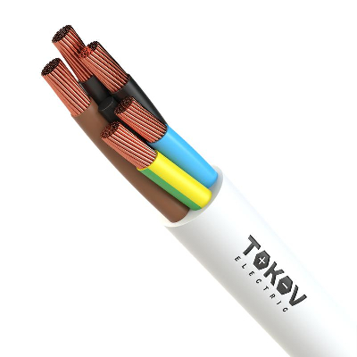 Провод TOKOV ELECTRIC ПВС 5х6(4х6+1х6) 380В Б (бухта) (м) 1945508