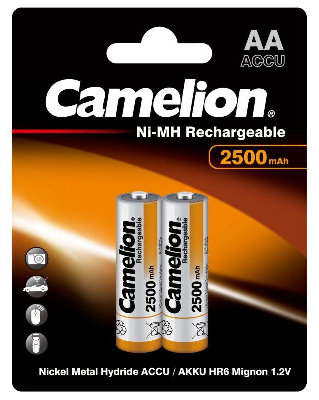 Аккумулятор R6 NI-MN 2500мА.ч BP-2 (блист.2шт) Camelion 6107