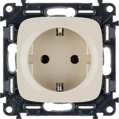 Розетка 1-м СП Valena Allure 16А IP2X 250В 2P+E безвинт. клеммы с лицев. панелью механизм сл. кость Leg 753821