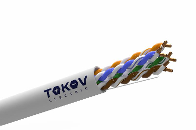 Кабель витая пара U/UTP 4х2х24AWG(0.51мм) кат.5E PVC indoor Fluke tested 305м (м) PRO TOKOV ELECTRIC TKP-C06-U42-5E-305-PVC