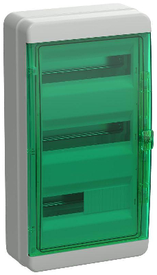 Корпус КМПн-36 TEKFOR IP65 зел. прозр. дверь пластик. IEK TF5-KP72-N-36-65-K03-K06