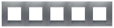 Рамка 5-м 10мод. Zenit серебристый ABB 2CLA227500N1301