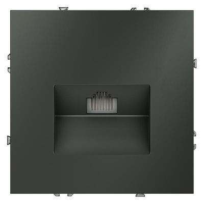 Розетка компьютерная 1-м СП S70 RJ45 кат.6 механизм титан Voltum VLS060106