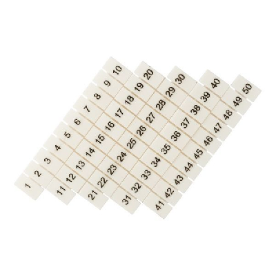 Маркеры для UT/ST/Push-in 6 с нумерацией 1-50 (уп.100шт) EKF zb-st-6-1-50
