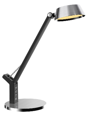 Светильник настольный KD-835 C03 LED 8Вт 230В 480лм сенс.рег.ярк и цвет.темп. USB-5В.1А серебр. Camelion 12998