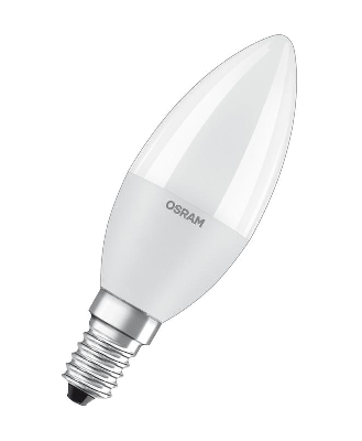 Лампа светодиодная LED STAR CLASSIC B 40 5W/827 5Вт свеча 2700К тепл. бел. E14 470лм 220-240В прозр. пласт. OSRAM 4058075318120