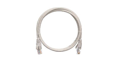 Патч-корд U/UTP 4 пары кат.5e (класс D) 100МГц 2хRJ45/8P8C BC (чистая медь) 24AWG (7х0.205мм) LSZH нг(А)-HFLTx сер. 3м NIKOMAX NMC-PC4UD55B-030-C-GY