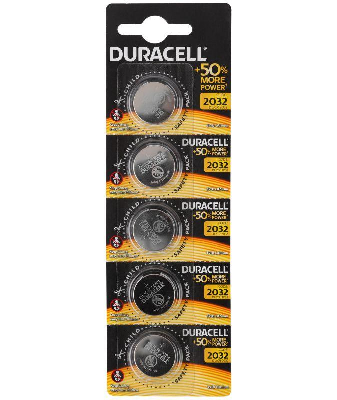 Элемент питания CR2032 5х1 (блист. 20шт) Duracell Б0035495