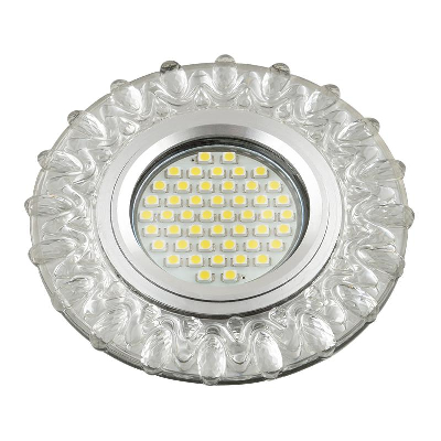 Светильник DLS-L148 GU5.3 GLASSY/CLEAR GU5.3 встраив. доп. светодиод. подсветка 3Вт без лампы стекло Fametto UL-00003899