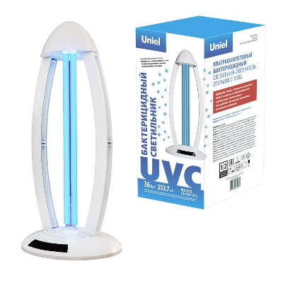 Светильник ультрафиолетовый бактерицидный UGL-T02A-36W/UVCB WHITE настольный без озонирования 253.7нм корпус бел. Uniel UL-00007265