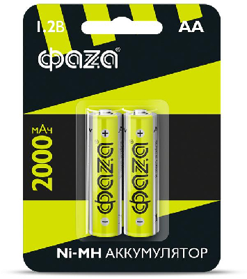 Аккумулятор AA 2000мА.ч Ni-MH BL-2 (уп.2шт) ФАZА 5002975