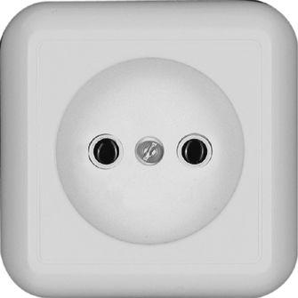 Розетка 1-м ОП Прима 10А IP20 без заземл. без шторок монтаж. пласт. бел. (опт. упак) SchE RA10-164M-B