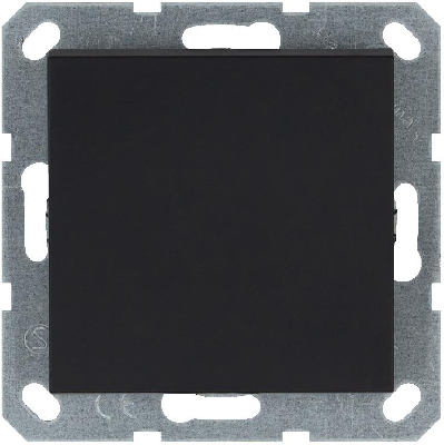 Переключатель проходной 1-кл. 10А IP20 механизм черн. матов. soft touch Jasmart G3012PB